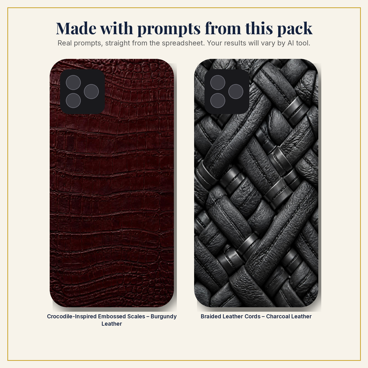 Luxury Materials Phone Case Collection: sample results