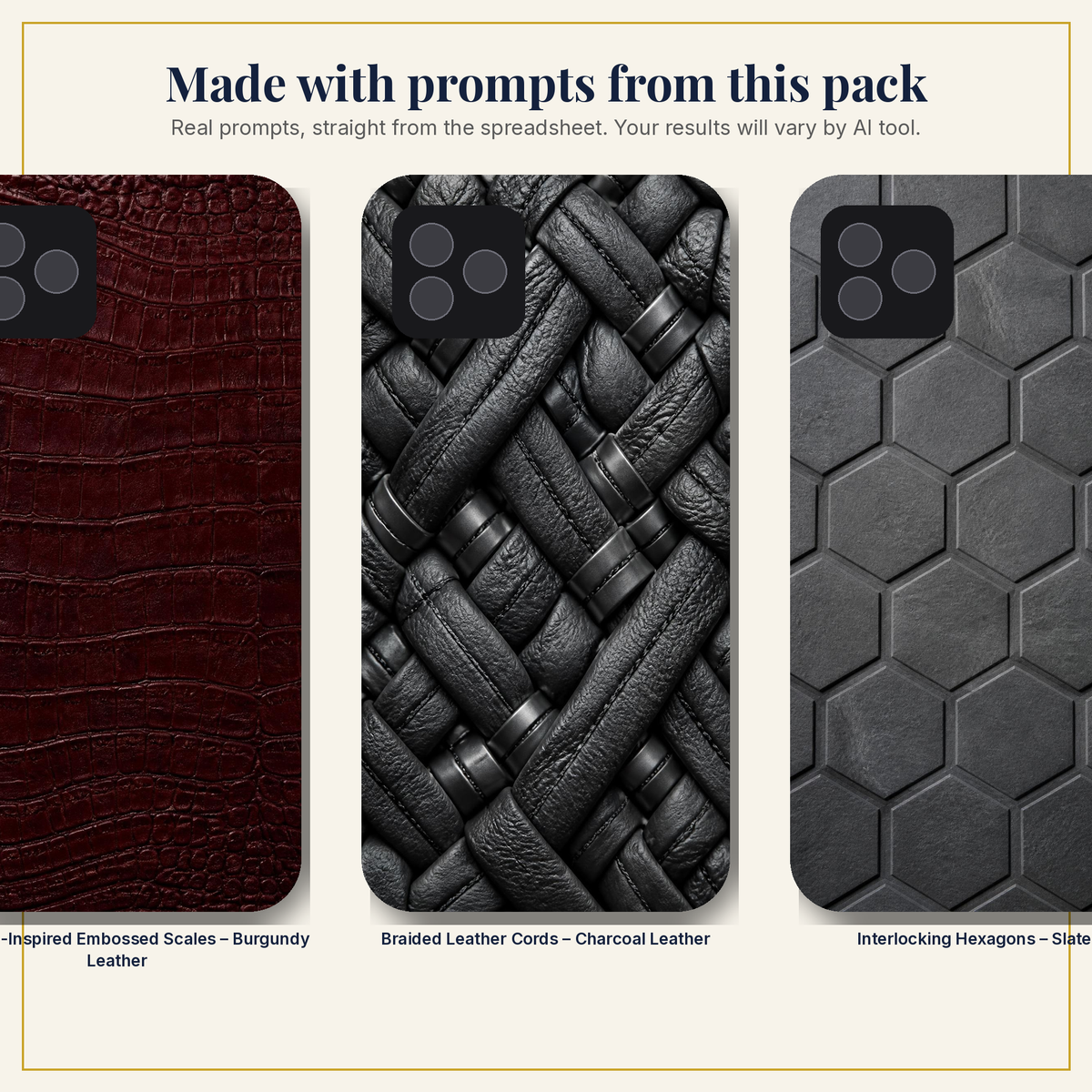 Phone Case Texture Starter Pack: sample results