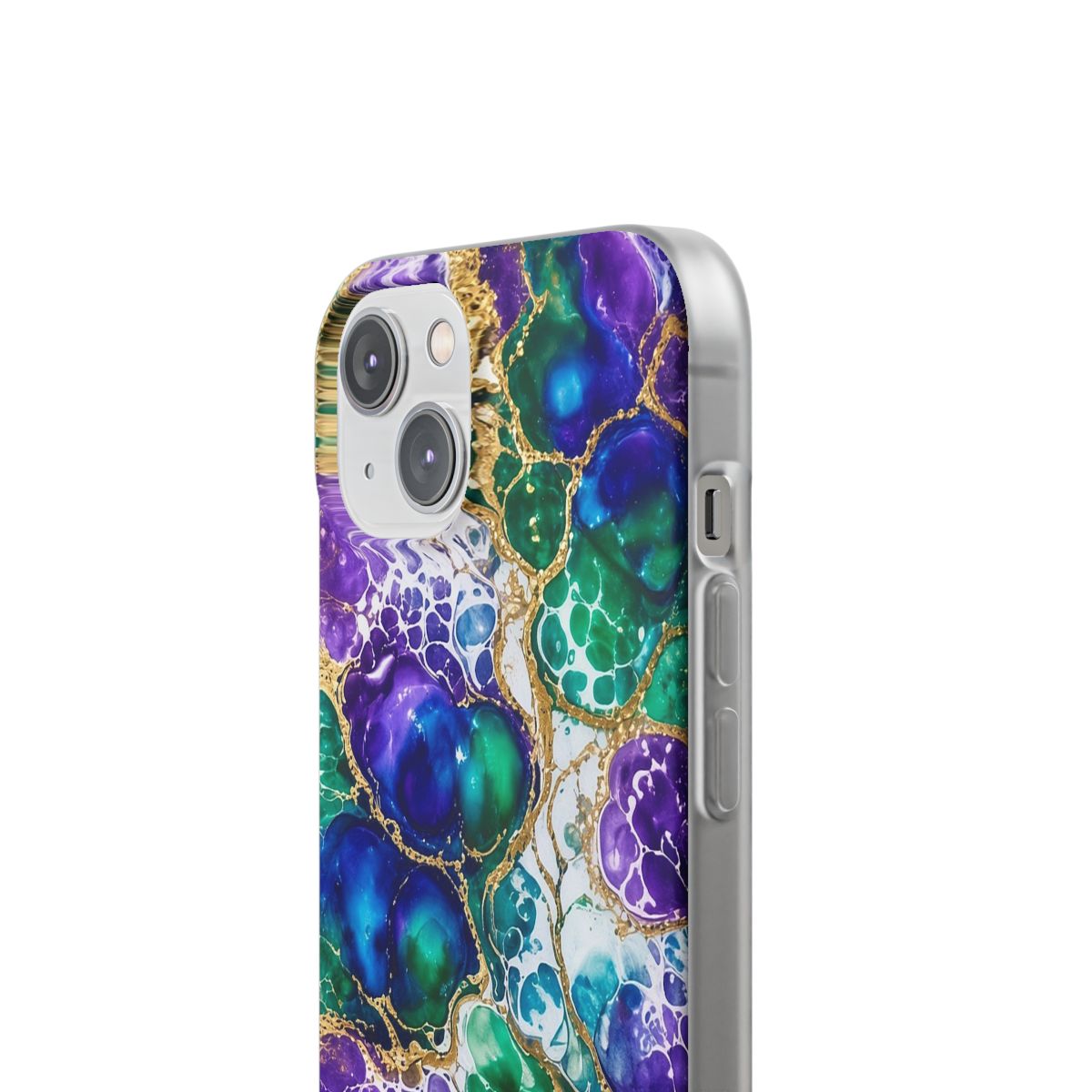 Peacock Acrylic Pour Cells Flexi Phone Case – iPhone 14