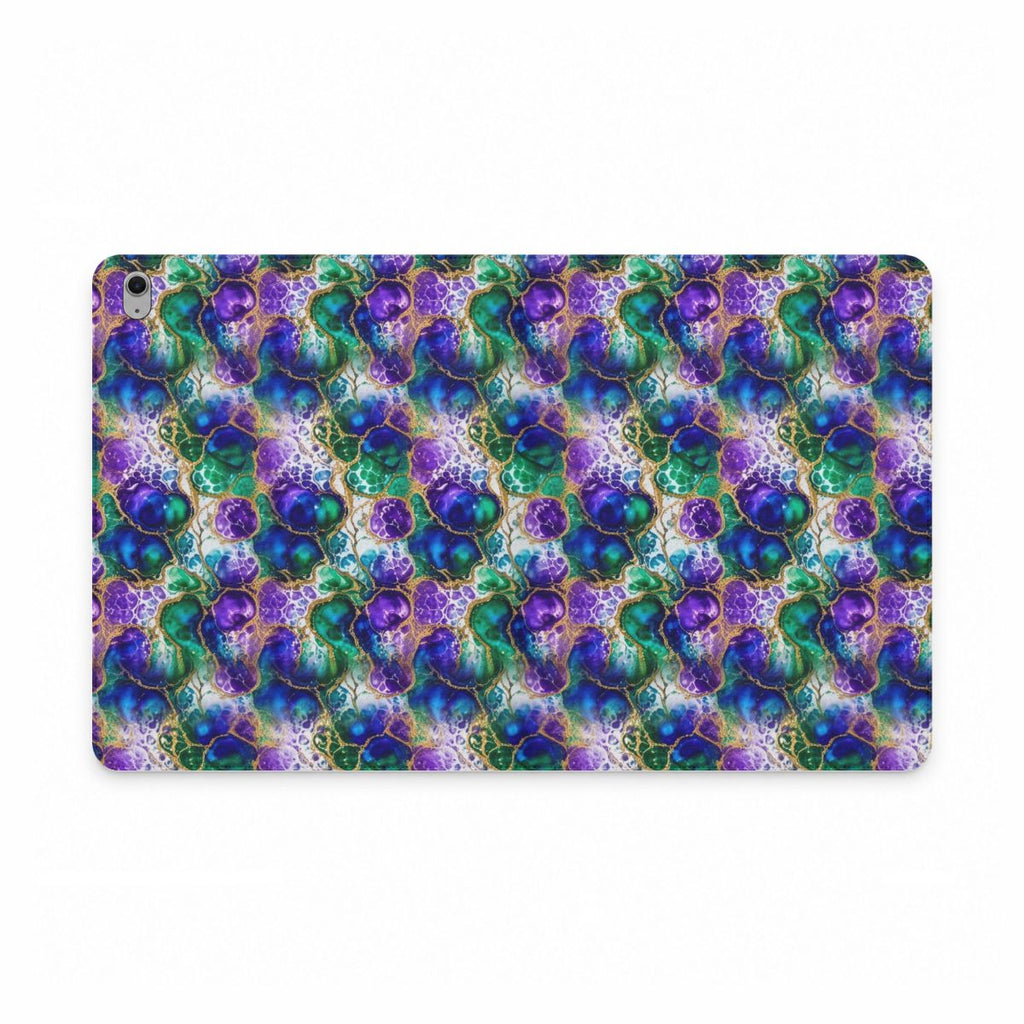 Peacock Acrylic Pour Cells iPad Folio Case – iPad Air 13inch (M3/M2)