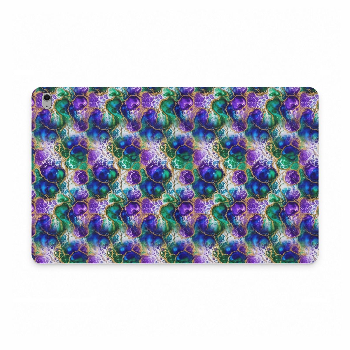 Peacock Acrylic Pour Cells iPad Folio Case – iPad Air 13inch (M3/M2)