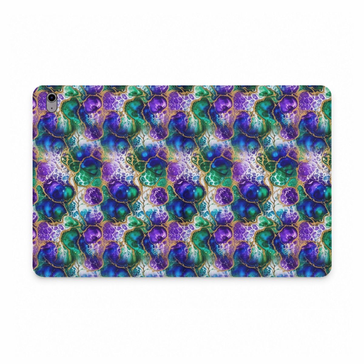 Peacock Acrylic Pour Cells iPad Folio Case – iPad Air 11inch (M3/M2/5th/4th Gen)