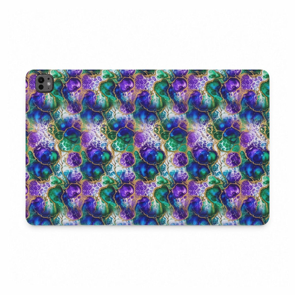 Peacock Acrylic Pour Cells iPad Folio Case – iPad Pro 11