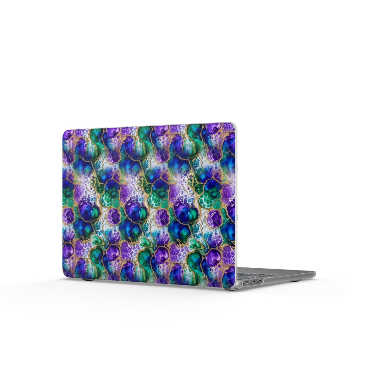 Peacock Acrylic Pour Cells Matte MacBook Case – MacBook Air 13.6