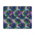 Peacock Acrylic Pour Cells Vegan Leather Mouse Mat – 11.1 × 8.7 (Rectangle)