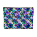 Peacock Acrylic Pour Cells Zip Accessory Pouch – Large