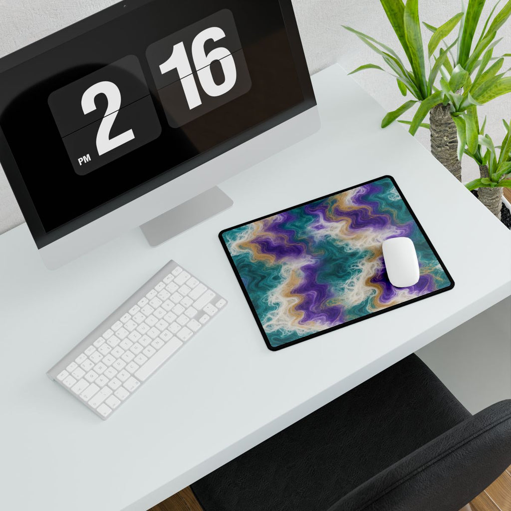 Peacock Resin Wave Desk Mat – 14.4 × 12.1