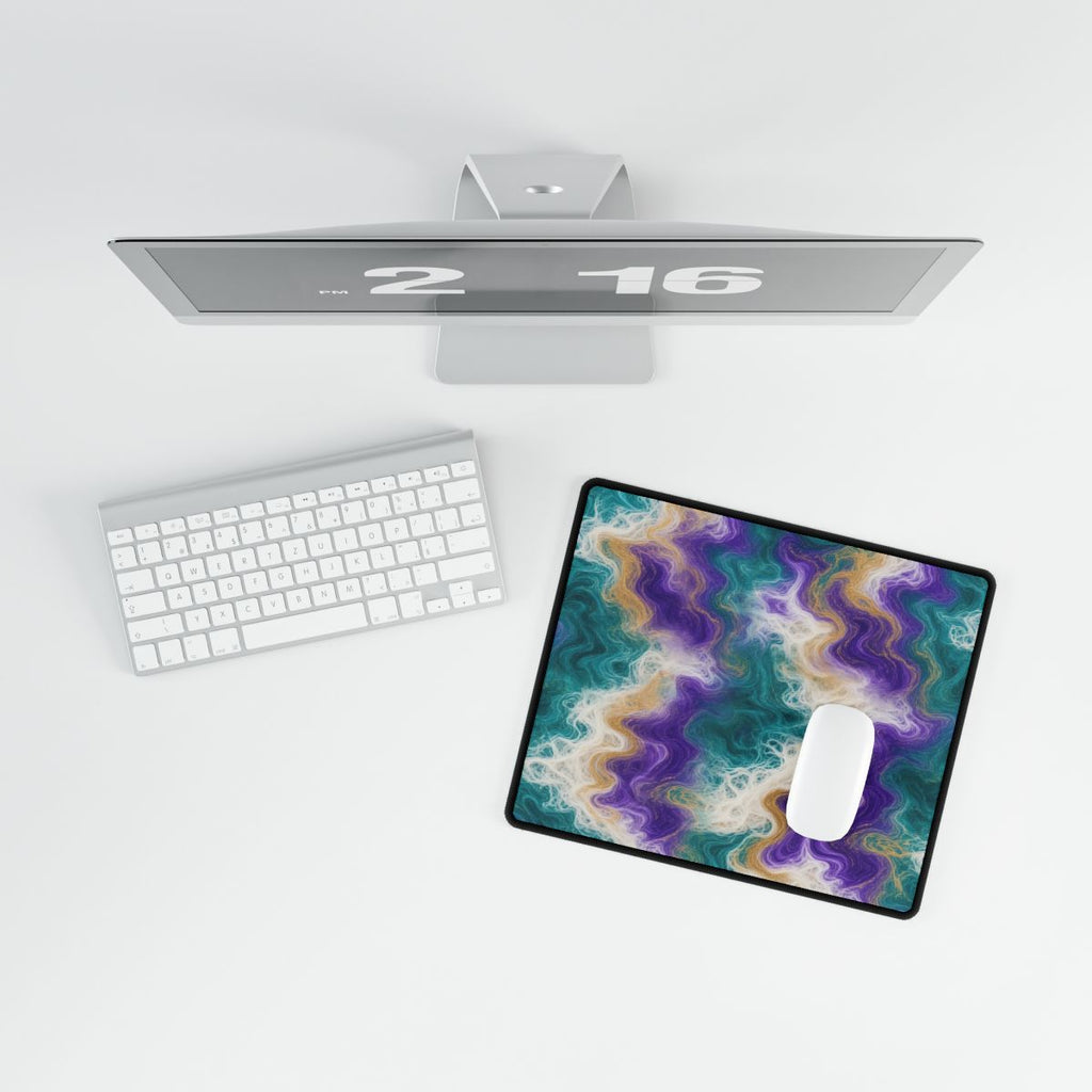 Peacock Resin Wave Desk Mat – 14.4 × 12.1