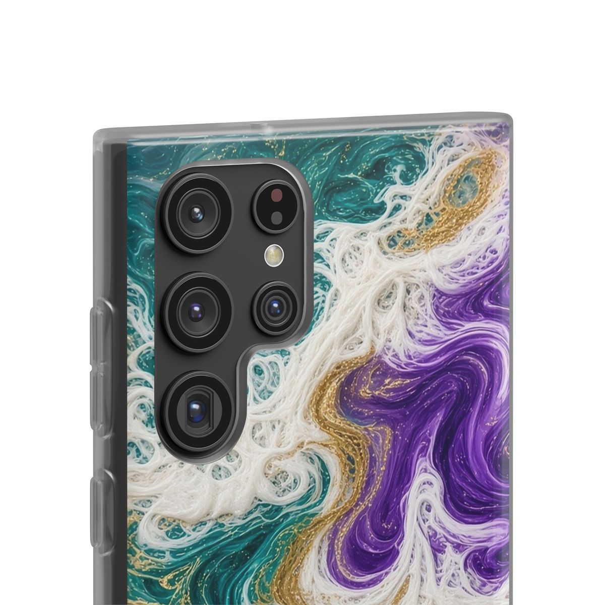 Peacock Resin Wave Flexi Phone Case – Samsung Galaxy S22 Ultra