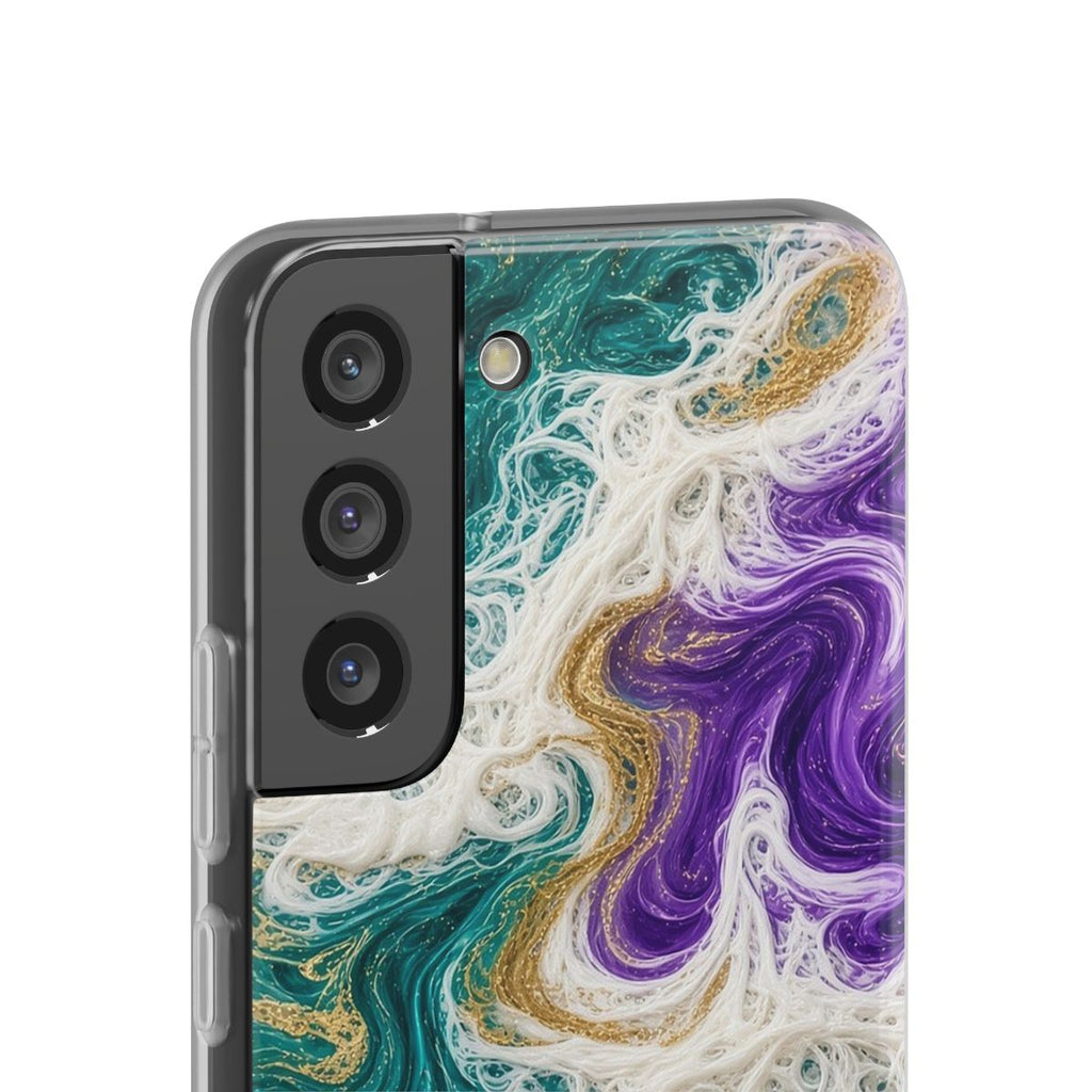 Peacock Resin Wave Flexi Phone Case – Samsung Galaxy S22