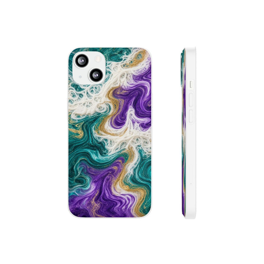 Peacock Resin Wave Flexi Phone Case – iPhone 13