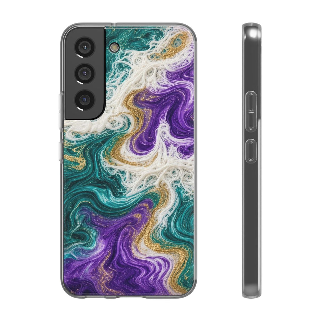 Peacock Resin Wave Flexi Phone Case – Samsung Galaxy S22