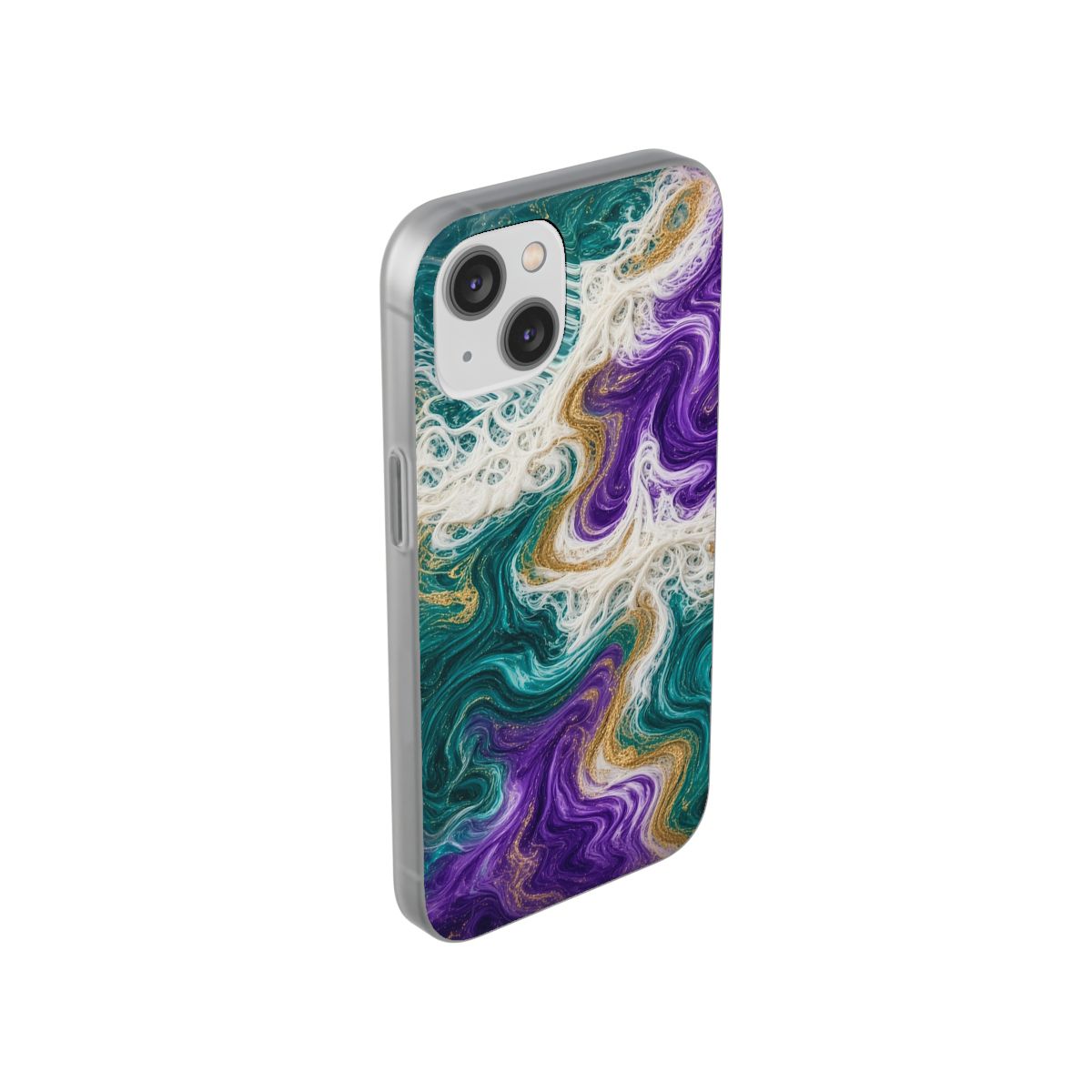 Peacock Resin Wave Flexi Phone Case – iPhone 14