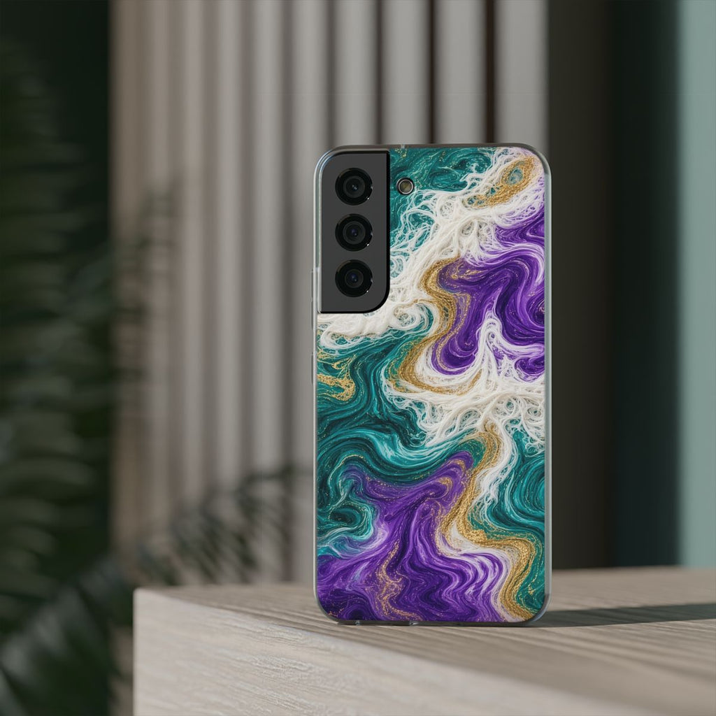 Peacock Resin Wave Flexi Phone Case – Samsung Galaxy S22