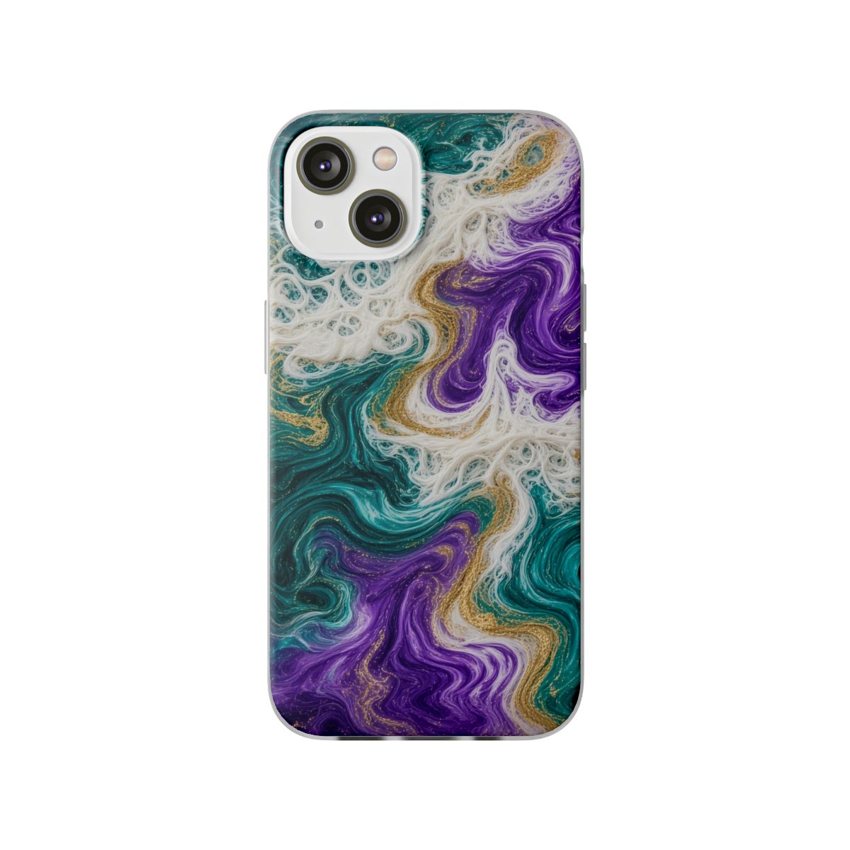 Peacock Resin Wave Flexi Phone Case – iPhone 14