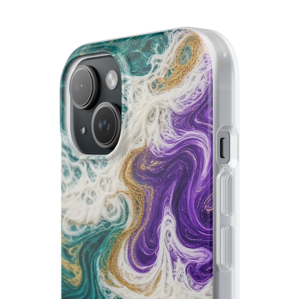 Peacock Resin Wave Flexi Phone Case – iPhone 15