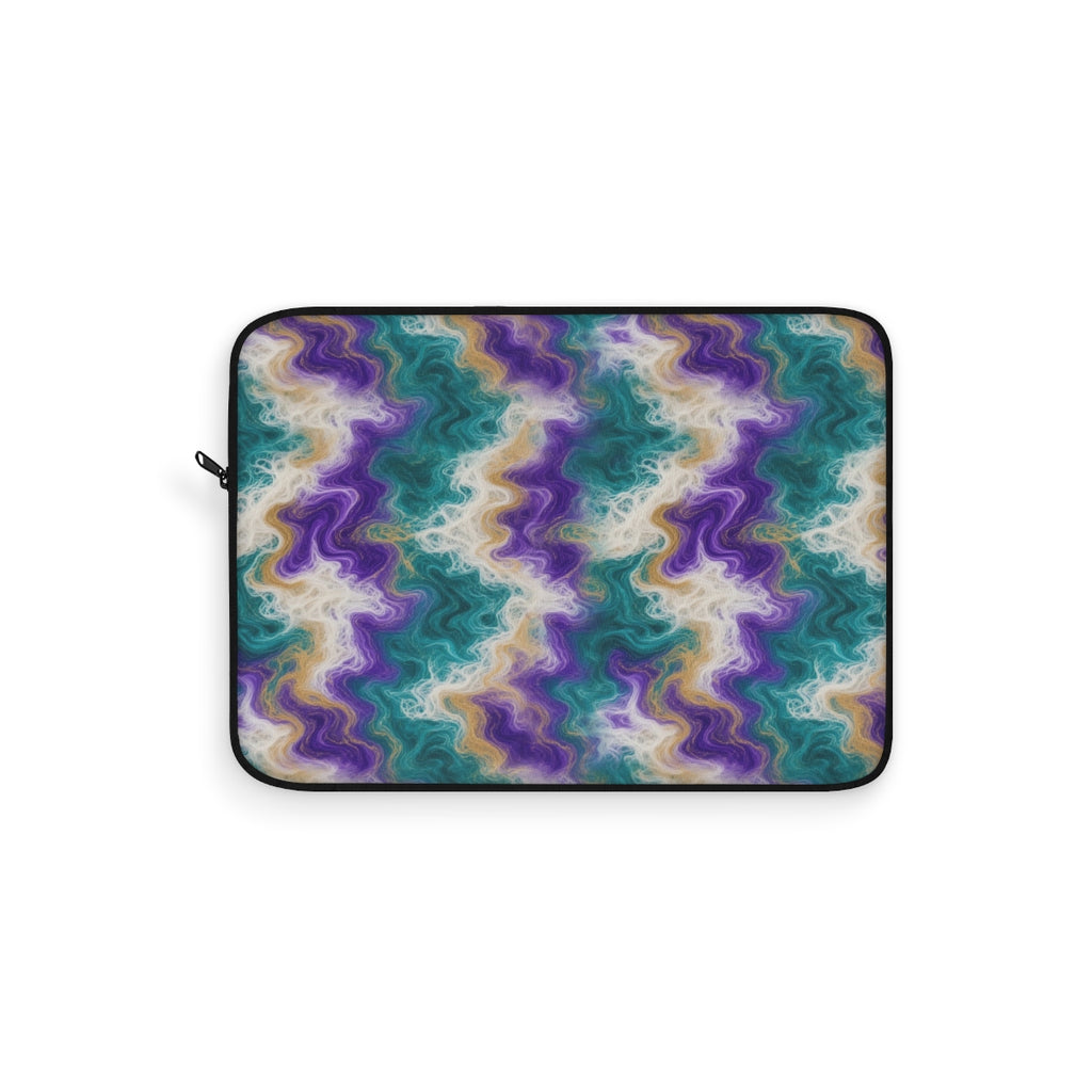 Peacock Resin Wave Laptop Sleeve – 12