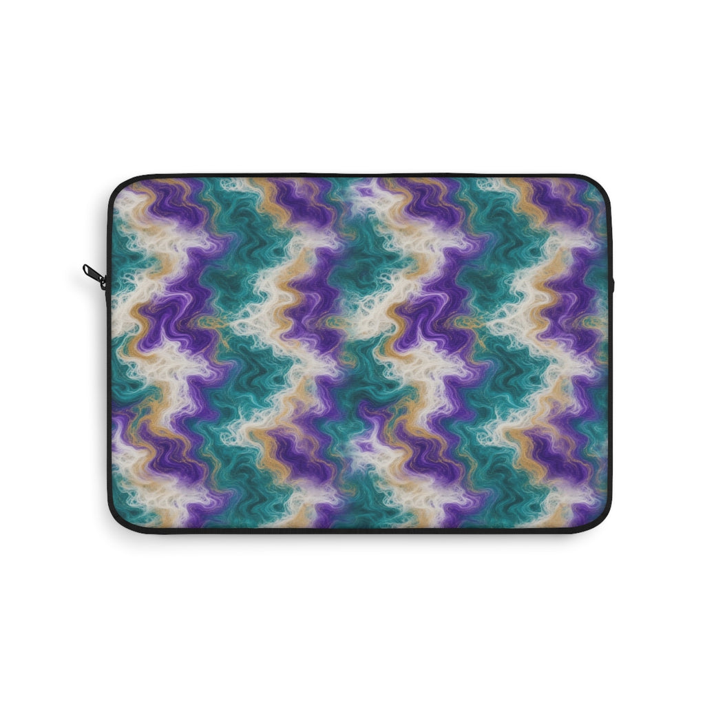 Peacock Resin Wave Laptop Sleeve – 13