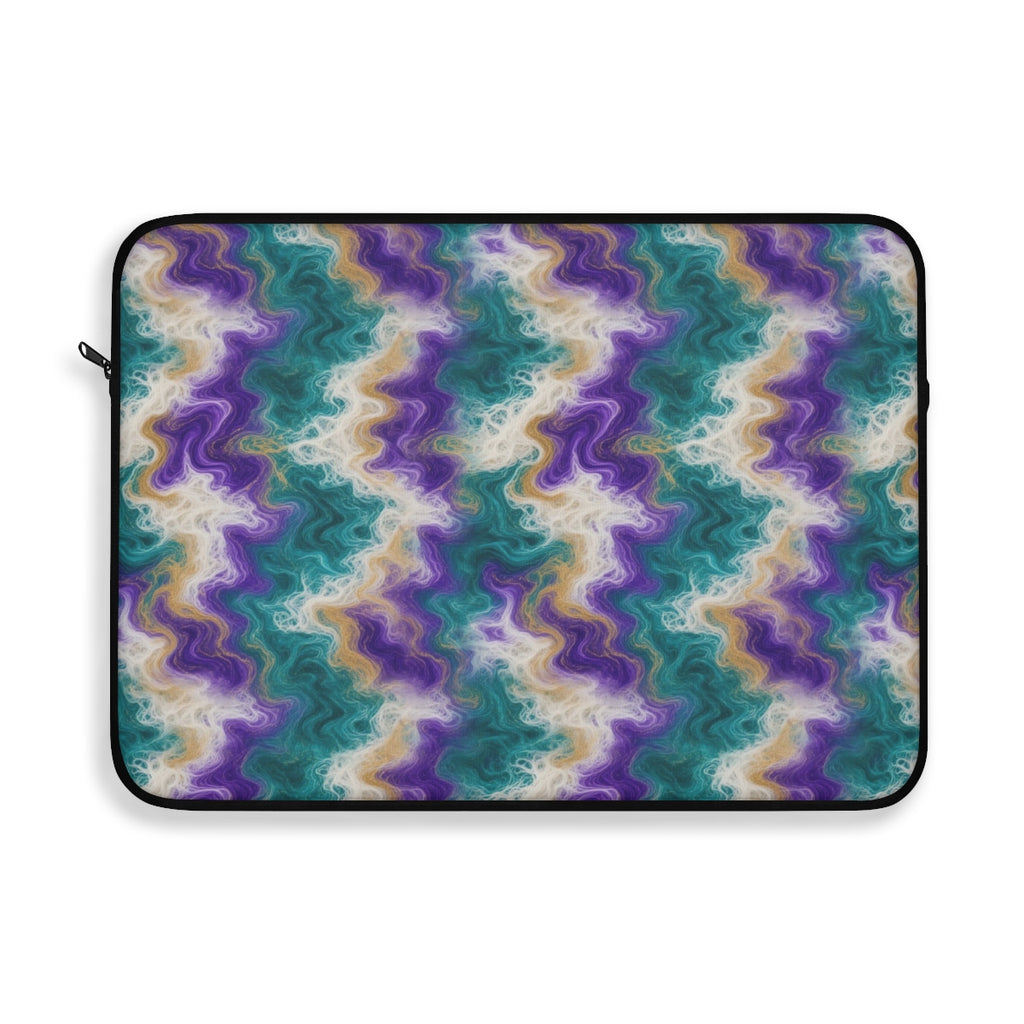 Peacock Resin Wave Laptop Sleeve – 15