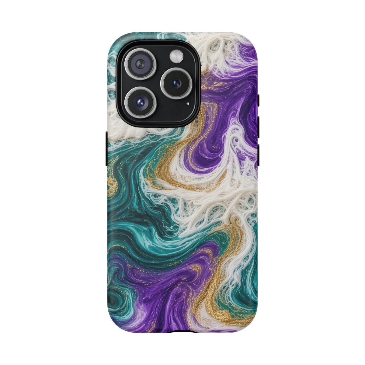 Peacock Resin Wave Magnetic Tough iPhone Case – iPhone 15 Pro