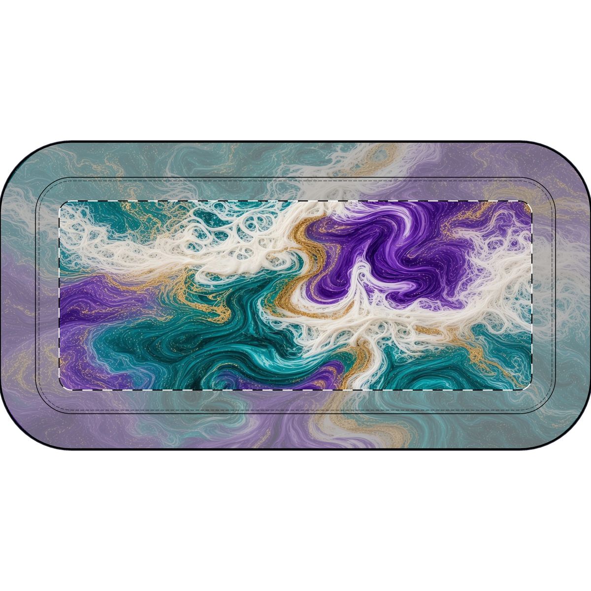 Peacock Resin Wave Pencil Case – One size