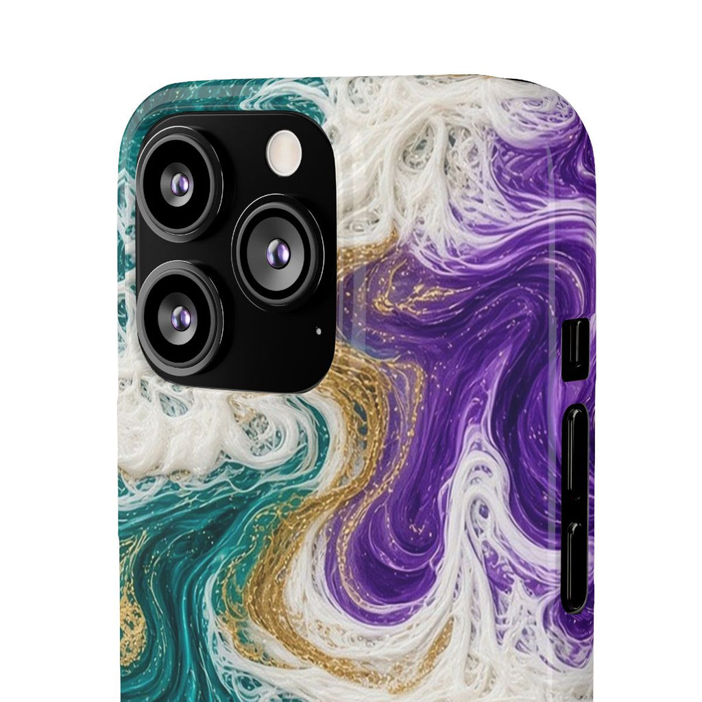 Peacock Resin Wave Slim Phone Case – iPhone 13 Pro