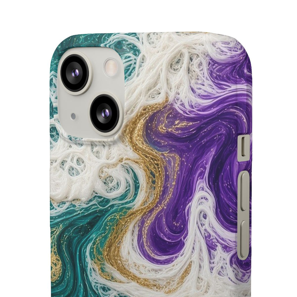 Peacock Resin Wave Slim Phone Case – iPhone 13