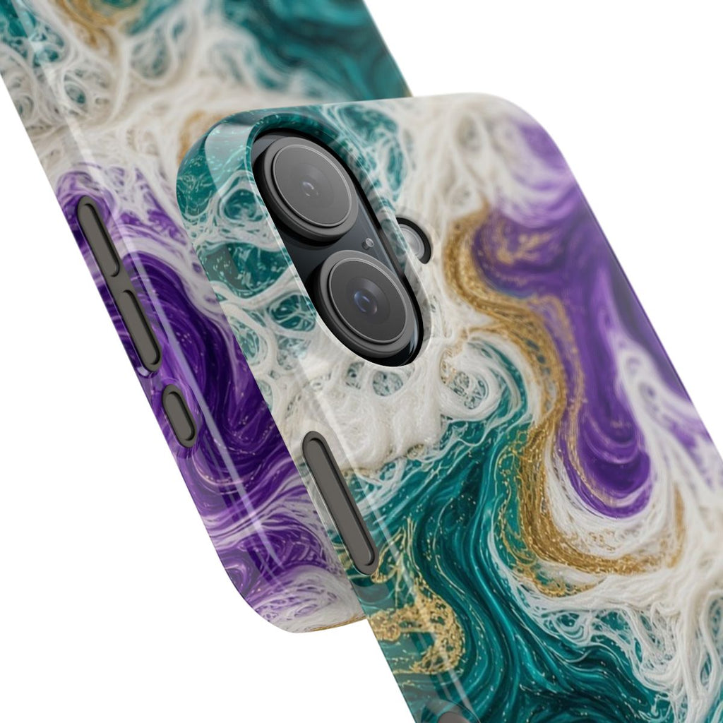 Peacock Resin Wave Slim Phone Case – iPhone 16