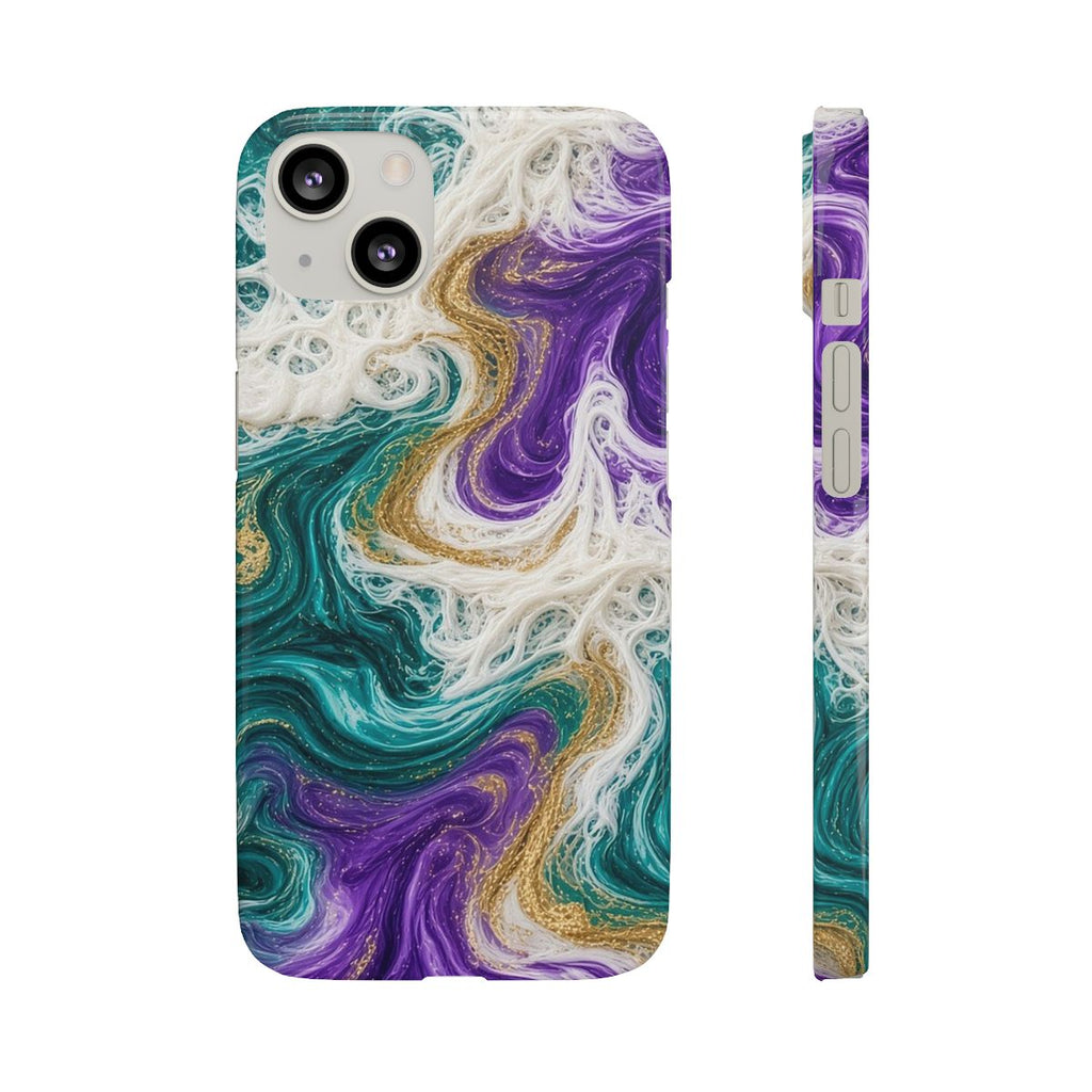 Peacock Resin Wave Slim Phone Case – iPhone 13