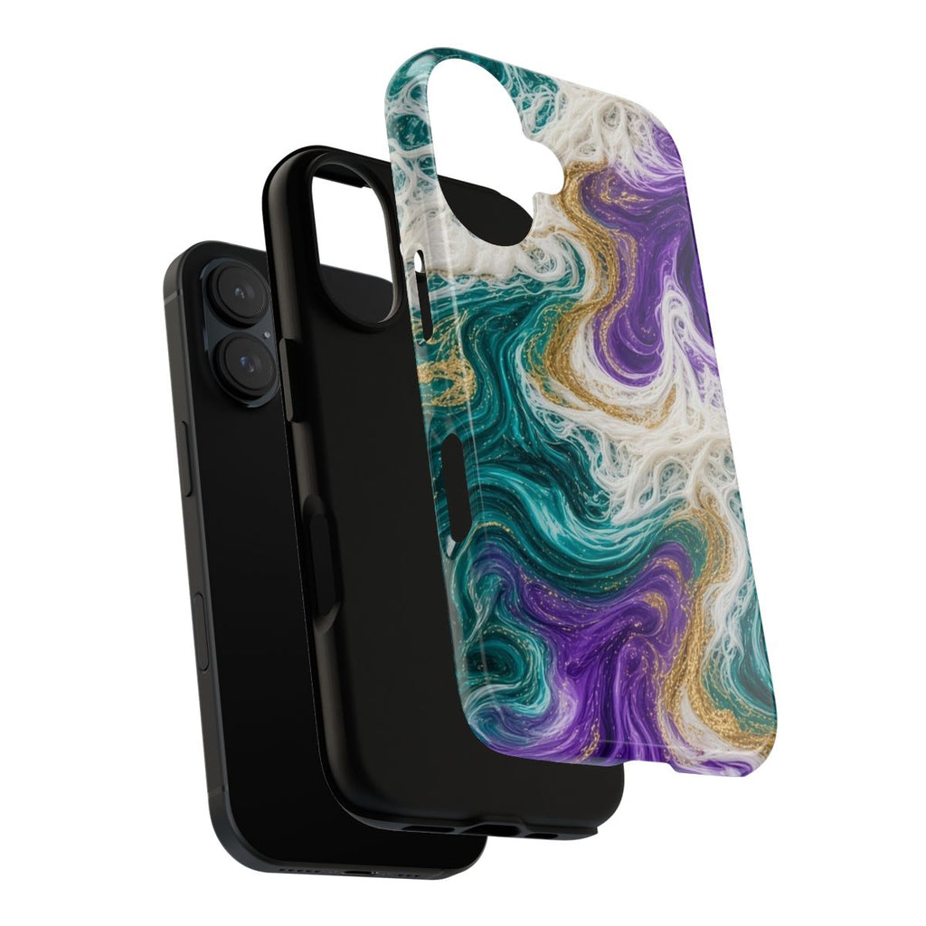 Peacock Resin Wave Tough Phone Case – iPhone 16