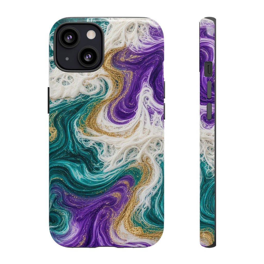 Peacock Resin Wave Tough Phone Case – iPhone 13