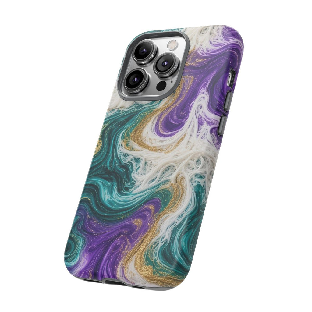 Peacock Resin Wave Tough Phone Case – iPhone 14 Pro