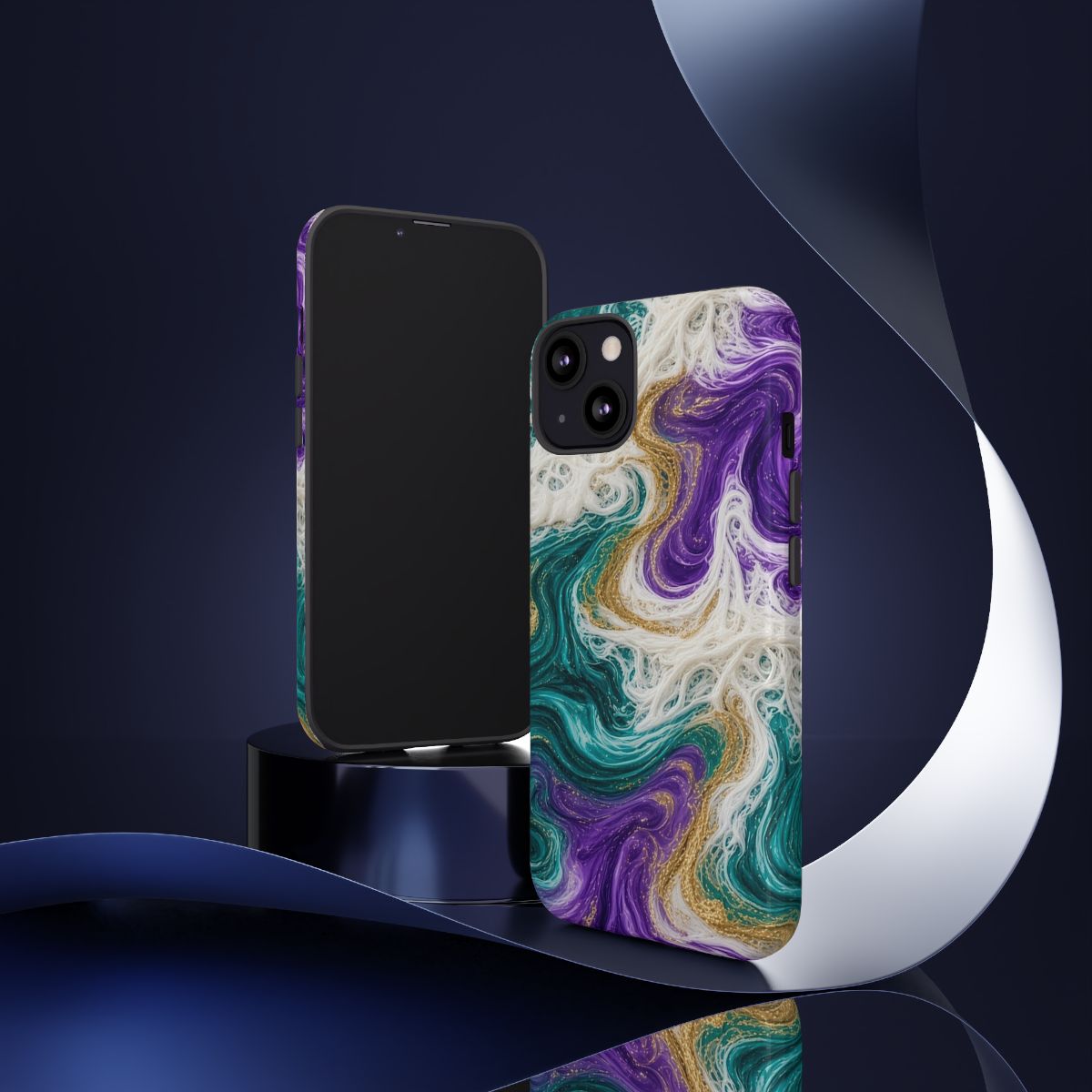 Peacock Resin Wave Tough Phone Case – iPhone 13