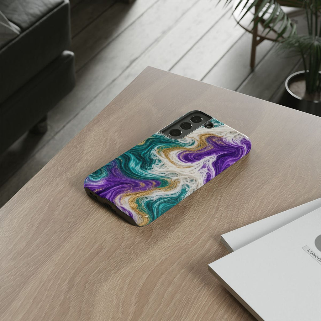 Peacock Resin Wave Tough Phone Case – Samsung Galaxy S22