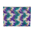 Peacock Resin Wave Zip Accessory Pouch – Large
