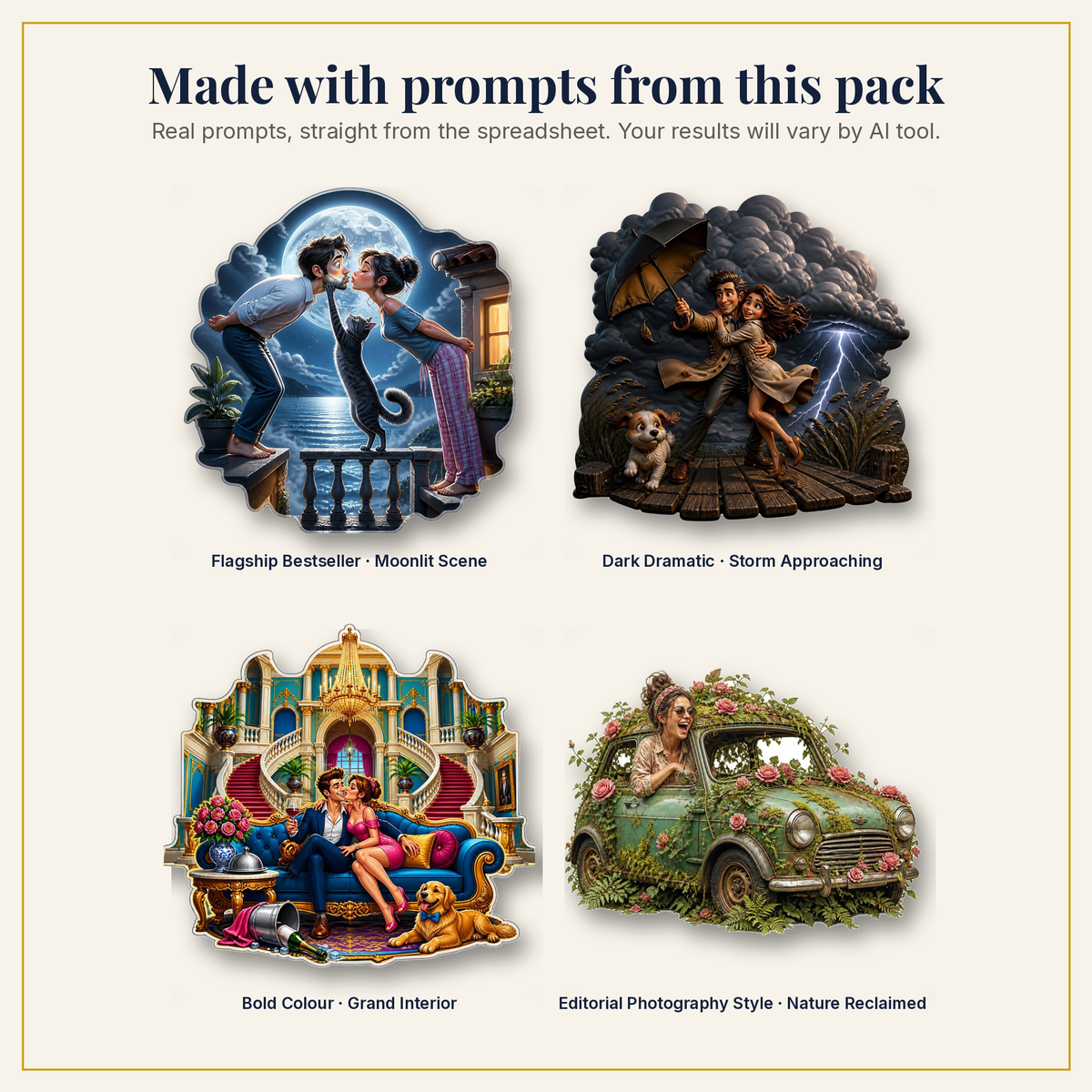 Sample artwork made with prompts from this pack