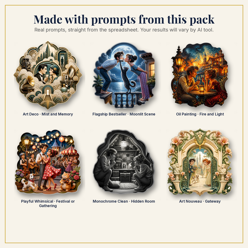 Sample artwork made with prompts from this pack