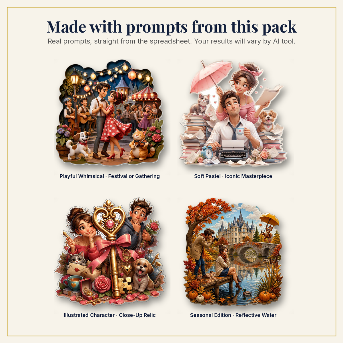 Sample artwork made with prompts from this pack