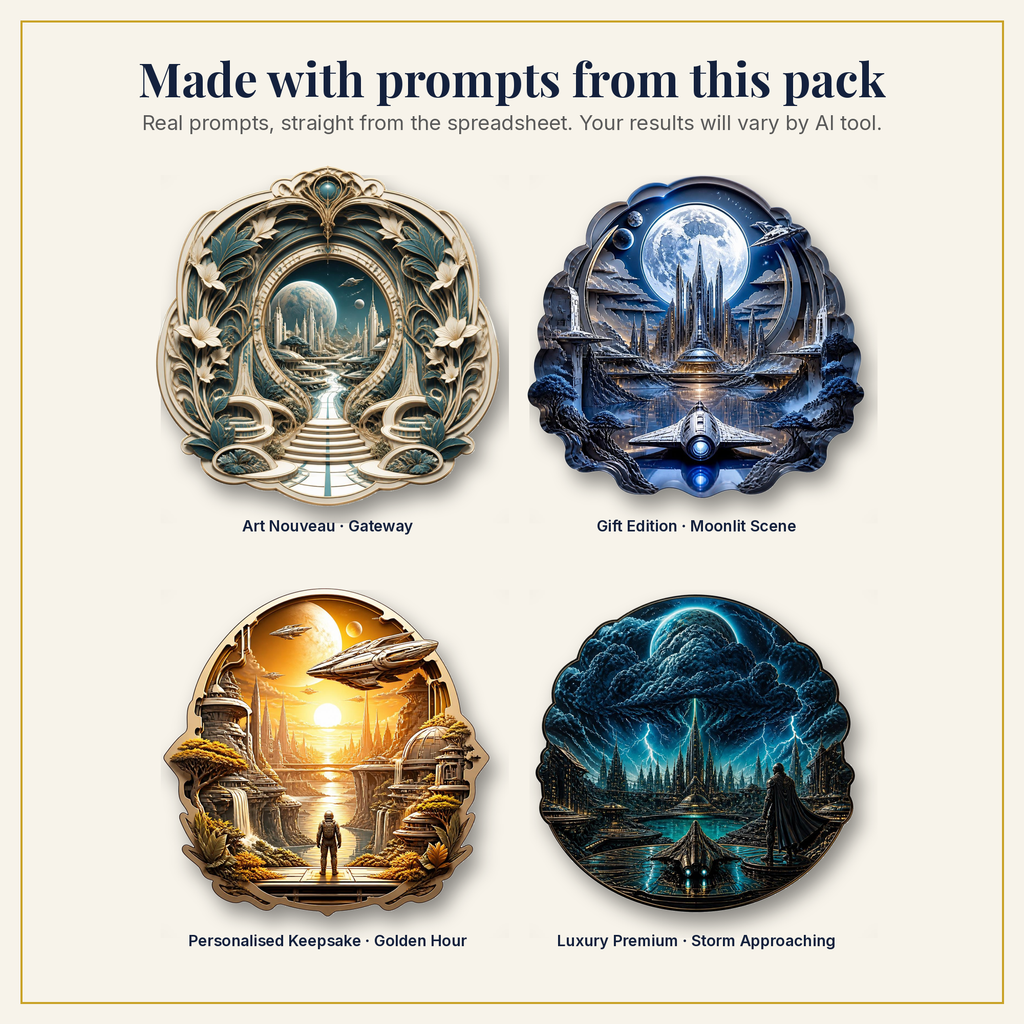 Sample artwork made with prompts from this pack