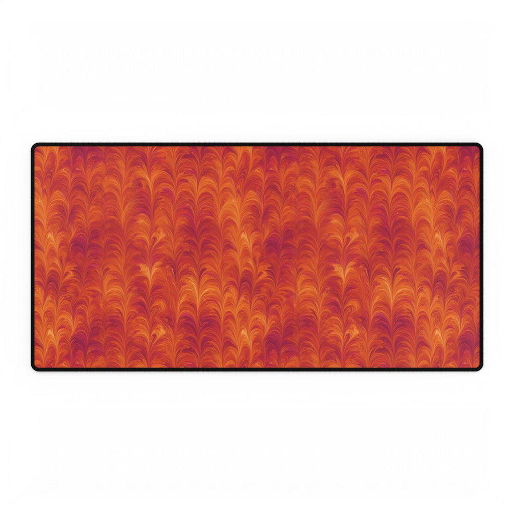 Sunset Feather Marbling Desk Mat – 31.5 × 15.5