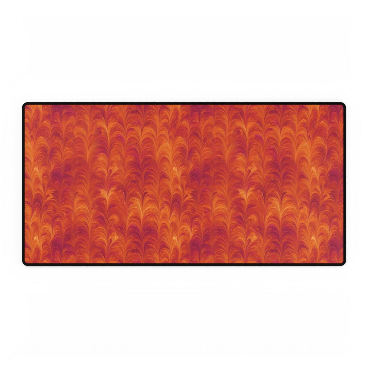 Sunset Feather Marbling Desk Mat – 31.5 × 15.5
