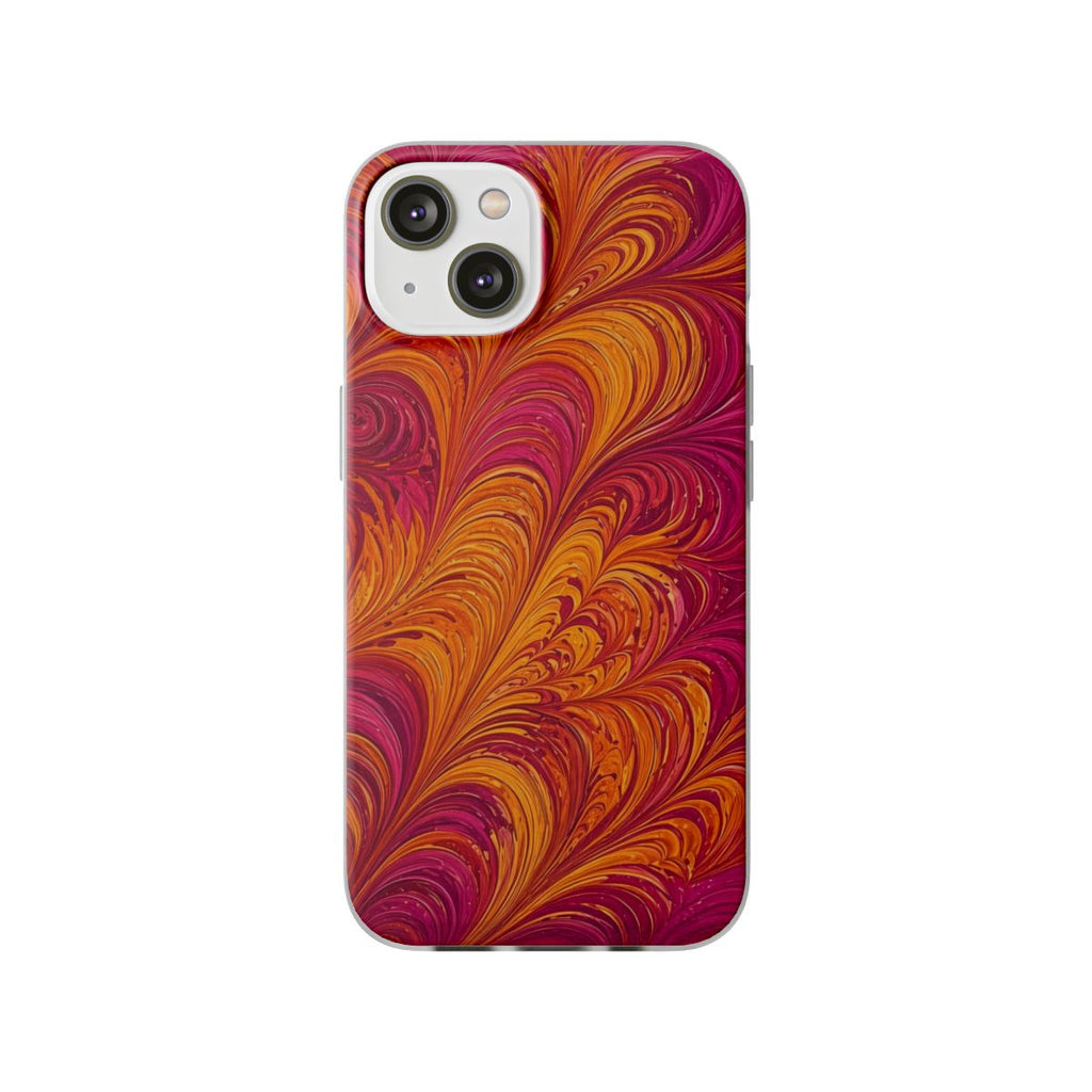 Sunset Feather Marbling Flexi Phone Case – iPhone 14