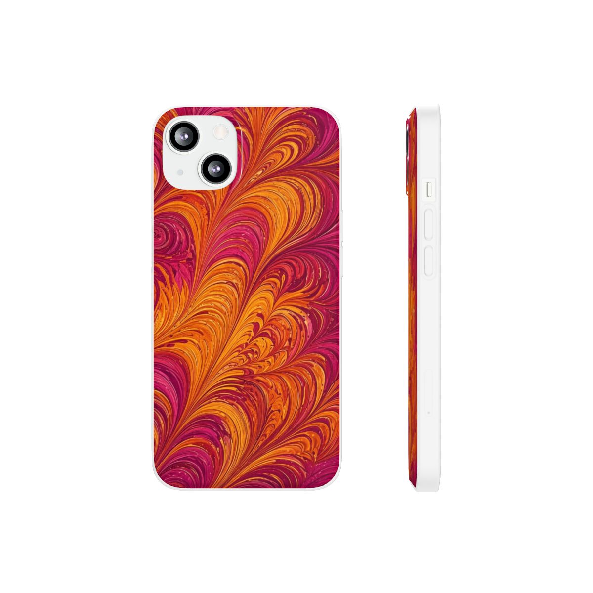 Sunset Feather Marbling Flexi Phone Case – iPhone 13