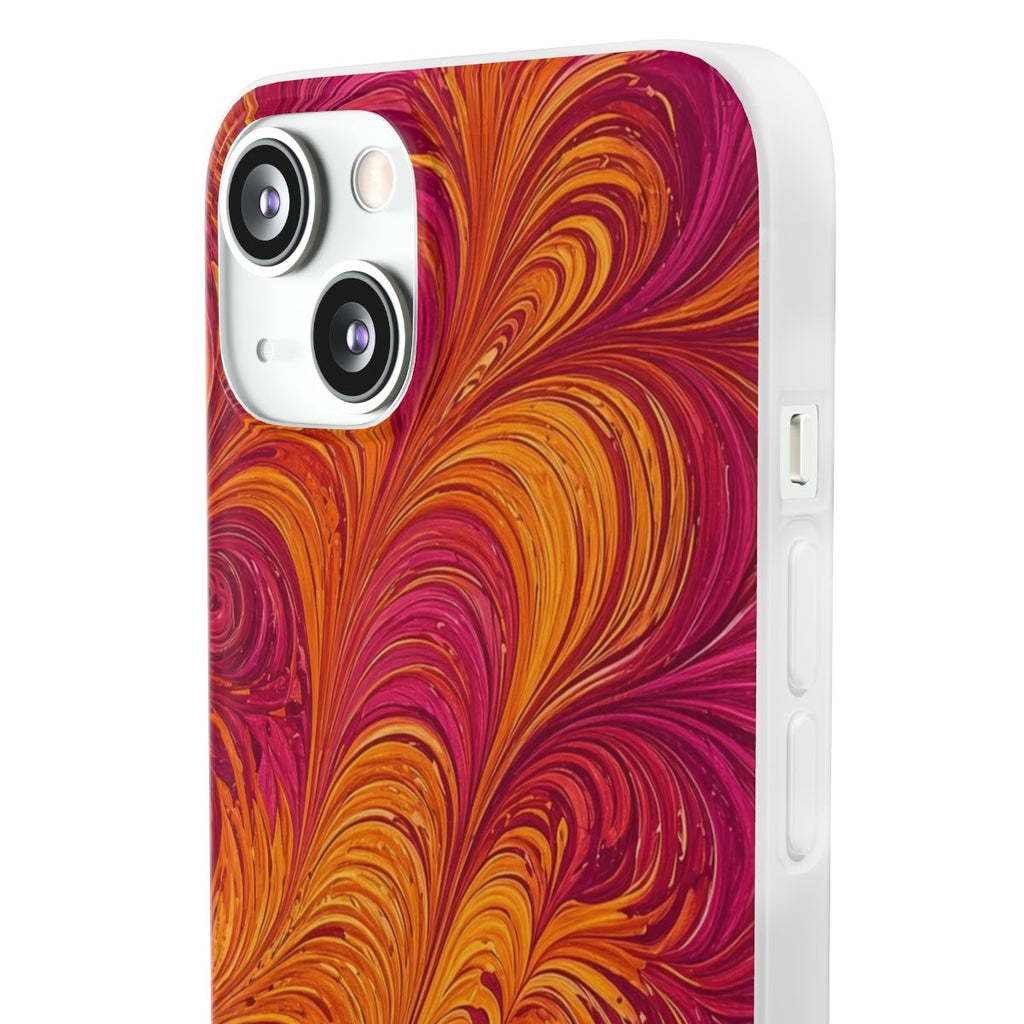 Sunset Feather Marbling Flexi Phone Case – iPhone 13