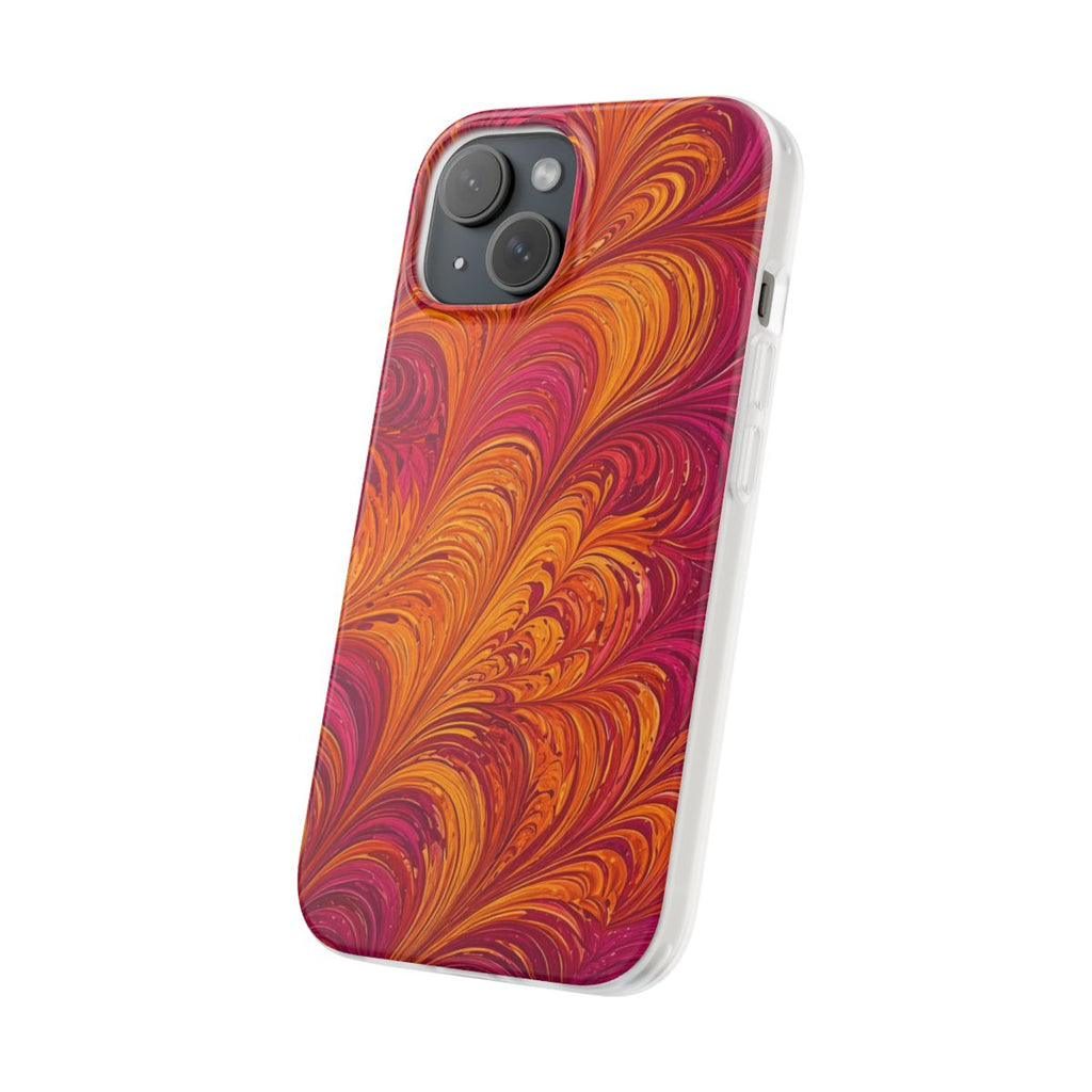 Sunset Feather Marbling Flexi Phone Case – iPhone 15