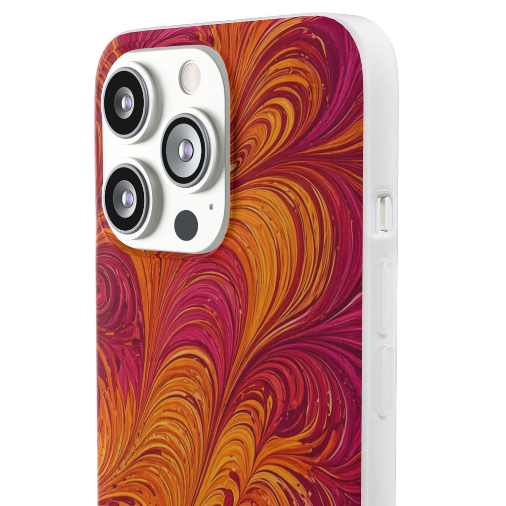 Sunset Feather Marbling Flexi Phone Case – iPhone 13 Pro
