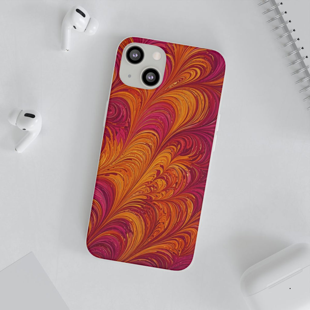 Sunset Feather Marbling Flexi Phone Case – iPhone 13