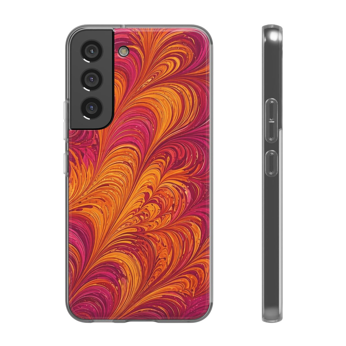 Sunset Feather Marbling Flexi Phone Case – Samsung Galaxy S22