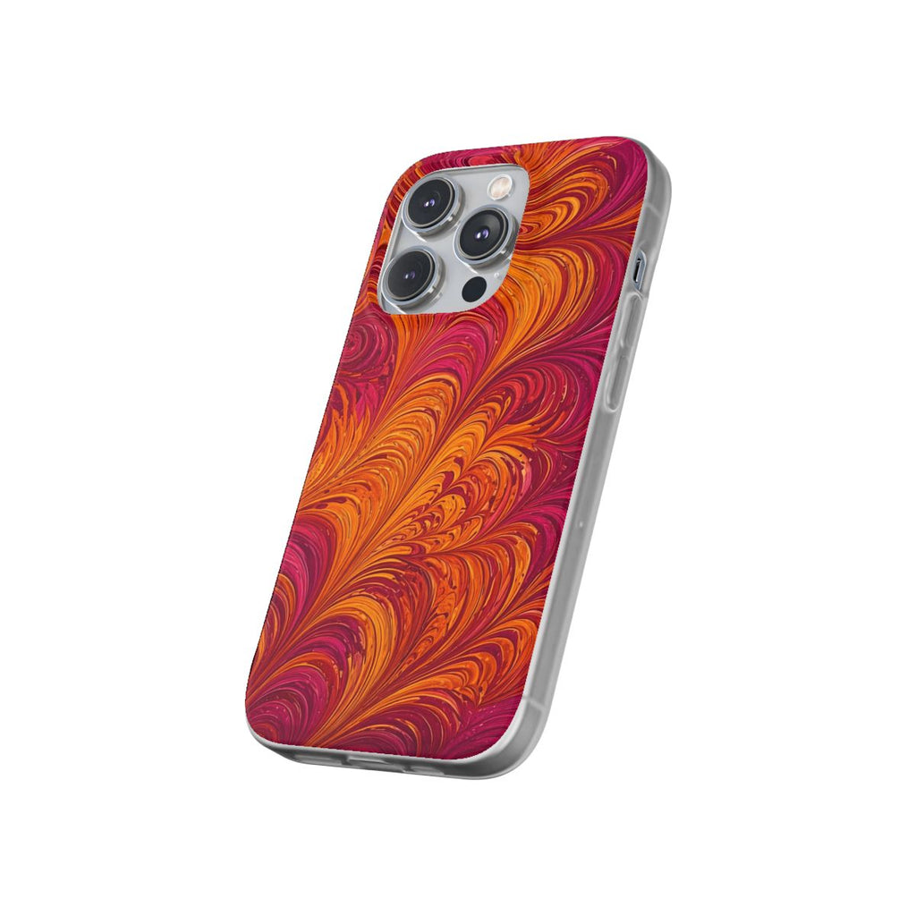 Sunset Feather Marbling Flexi Phone Case – iPhone 14 Pro
