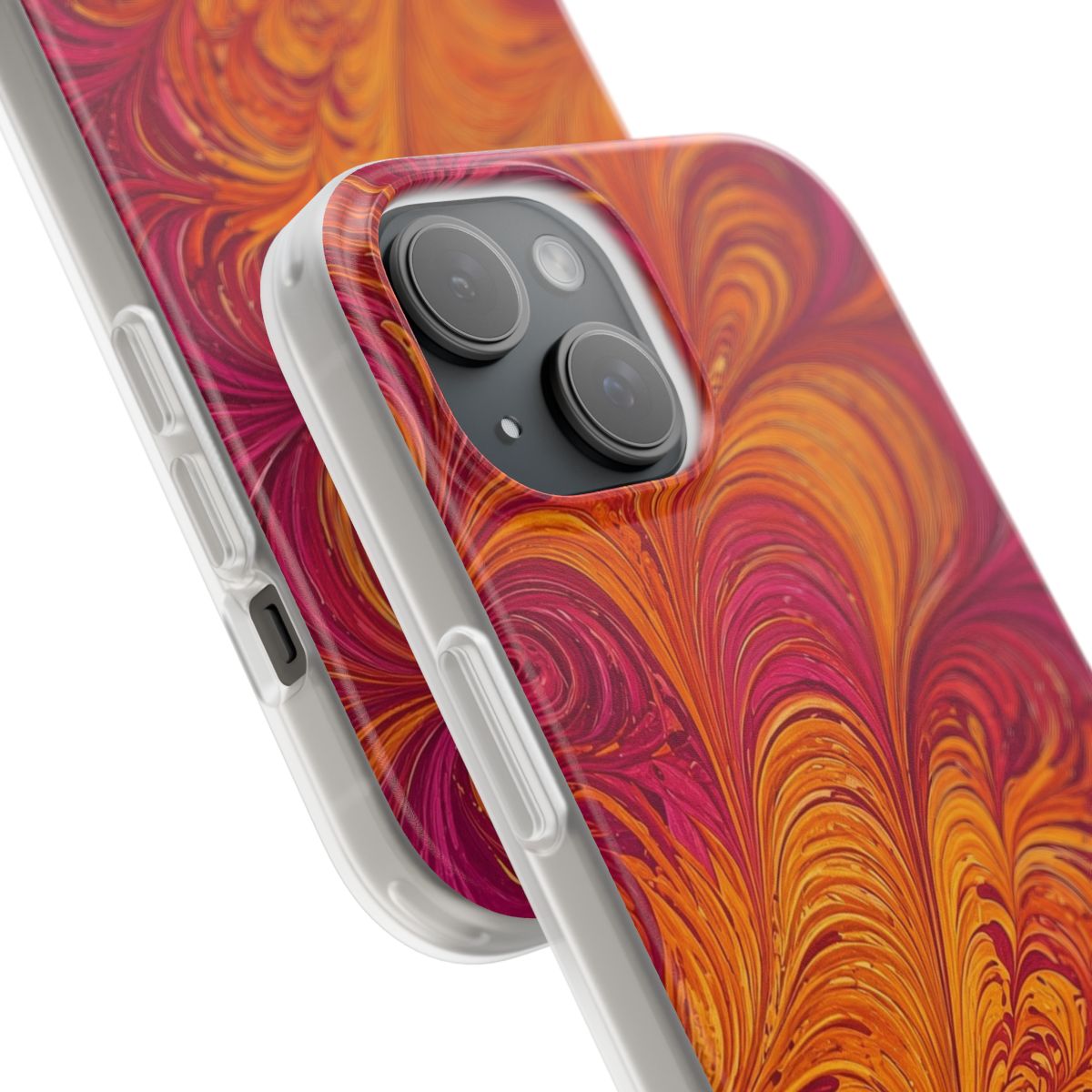 Sunset Feather Marbling Flexi Phone Case – iPhone 15